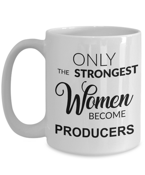 TV Video Film Producer Gifts for Women Only the Strongest Become Producers Mug Coffee Cup-Cute But Rude