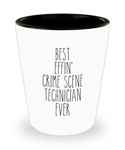 Gift For Crime Scene Technician Best Effin' Crime Scene Technician Ever Ceramic Shot Glass Funny Coworker Gifts