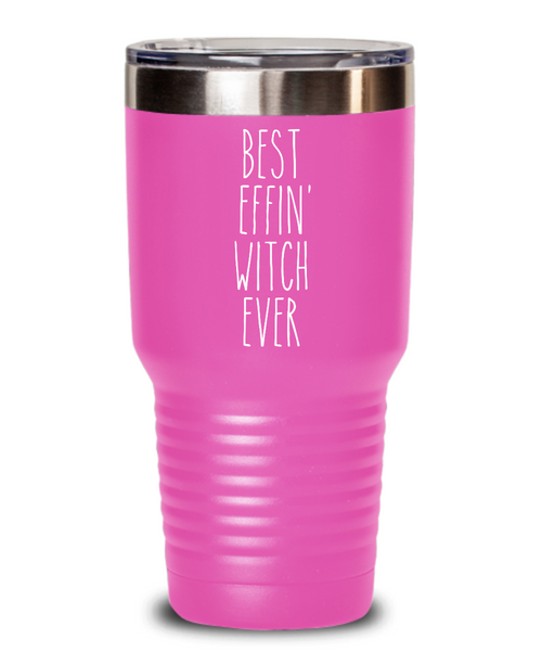 Gift For Witch Best Effin' Witch Ever Insulated Drink Tumbler Travel Cup Funny Coworker Gifts