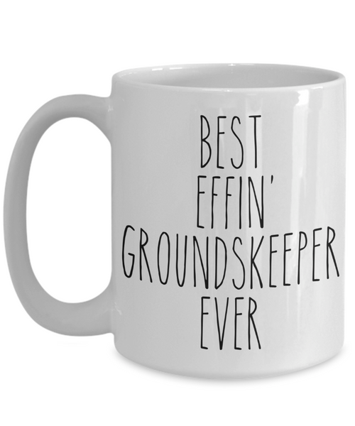 Gift For Groundskeeper Best Effin' Groundskeeper Ever Mug Coffee Cup Funny Coworker Gifts