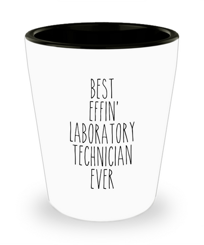 Gift For Laboratory Technician Best Effin' Laboratory Technician Ever Ceramic Shot Glass Funny Coworker Gifts