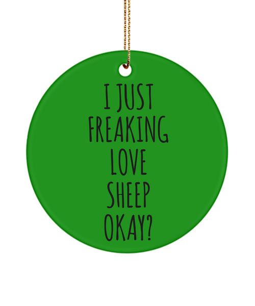 Sheep Ornament Decor Sheep Gifts I Just Freaking Love Sheep Christmas Ornament