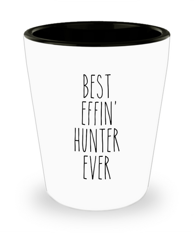 Gift For Hunter Best Effin' Hunter Ever Ceramic Shot Glass Funny Coworker Gifts
