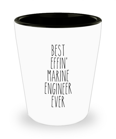 Gift For Marine Engineer Best Effin' Marine Engineer Ever Ceramic Shot Glass Funny Coworker Gifts