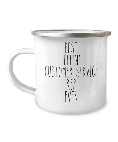 Gift For Customer Service Rep Best Effin' Customer Service Rep Ever Camping Mug Coffee Cup Funny Coworker Gifts