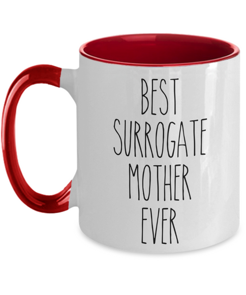 Surrogate Mom Mug for Mother's Day Best Surrogate Mother Ever Two-Toned Coffee Cup