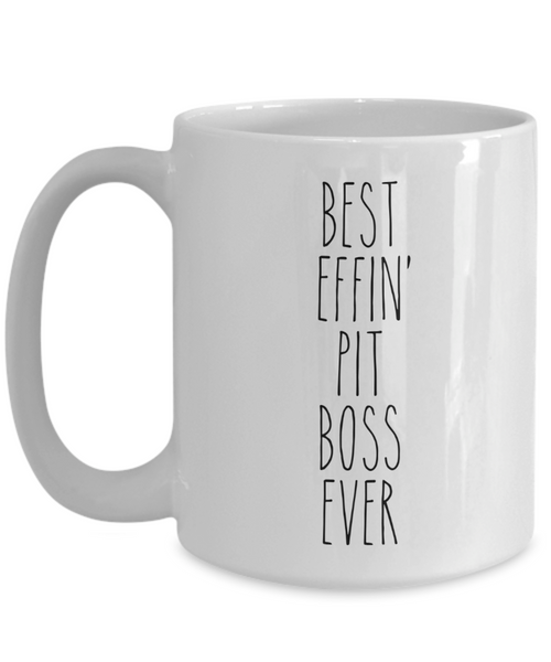 Gift For Pit Boss Best Effin' Pit Boss Ever Mug Coffee Cup Funny Coworker Gifts
