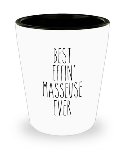 Gift For Masseuse Best Effin' Masseuse Ever Ceramic Shot Glass Funny Coworker Gifts