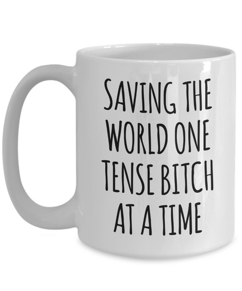Massage Therapist Mug Funny Masseuse Coffee Cup for Massage Therapist LMT Massage Therapy Masseur Thank You