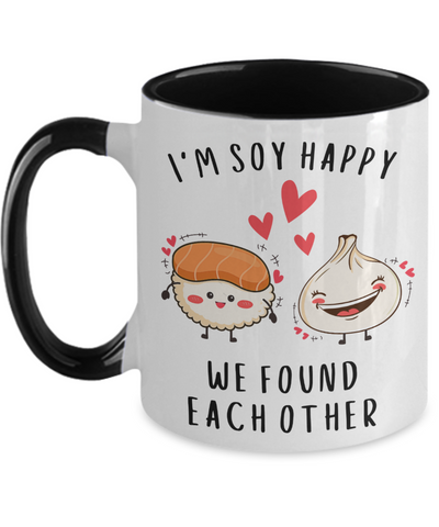 Anniversary Gift, Dating Anniversary, Newlywed Mug, 5th Anniversary, 10th Anniversary, 25th Anniversary, Girlfriend Gift, Sushi Gift, Kawaii Mug, Two-Toned Mug
