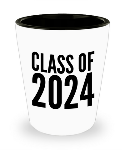 Class of 2024 Ceramic Shot Glass Cup Graduation Gift Idea for College Student Gifts for High School Graduate