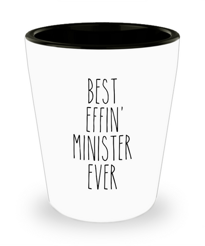 Gift For Minister Best Effin' Minister Ever Ceramic Shot Glass Funny Coworker Gifts