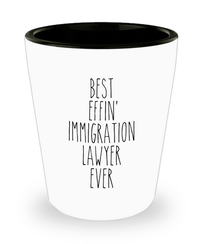 Gift For Immigration Lawyer Best Effin' Immigration Lawyer Ever Ceramic Shot Glass Funny Coworker Gifts