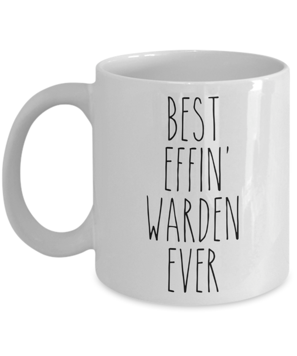 Gift For Warden Best Effin' Warden Ever Mug Coffee Cup Funny Coworker Gifts