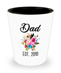 New Dad Gifts Expecting Daddy to Be Baby Shower Gift Pregnancy Announcement Dad Est 2019 Ceramic Shot Glass