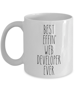 Gift For Web Developer Best Effin' Web Developer Ever Mug Coffee Cup Funny Coworker Gifts