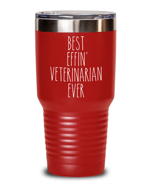Gift For Veterinarian Best Effin' Veterinarian Ever Insulated Drink Tumbler Travel Cup Funny Coworker Gifts