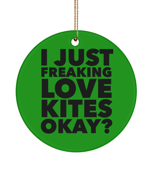 Kite Collector I Just Freaking Love Kites Okay Ceramic Christmas Tree Ornament