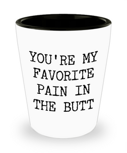 Funny Valentines Day Gift for Husband Shot Glass You're My Favorite Pain in the Butt