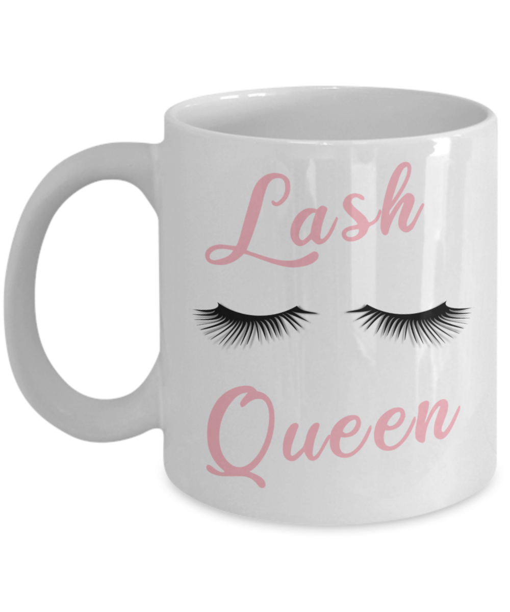 Lash Queen Mug Lash Tech Gift Lashes Technician Coffee Cup Eyelash Artist Gifts-Cute But Rude