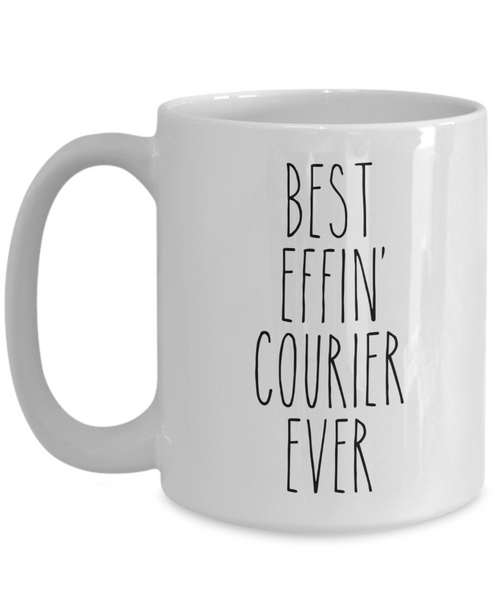 Gift For Courier Best Effin' Courier Ever Mug Coffee Cup Funny Coworker Gifts