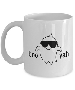 Ghost Mug, Spooky Mug, Spooky Season Mug, Boo Yah Mug Coffee Cup
