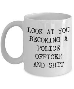 Police Academy Graduation Party Gifts Police Officer Graduate New Police Officer Police Academy Graduation Gifts, Police Academy Graduation Police Officer Graduate New Police Officer Mug Funny Coffee Cup-Cute But Rude