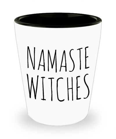 Namaste Witches Shot Glass Funny Ceramic Shot Glasses Halloween Gifts