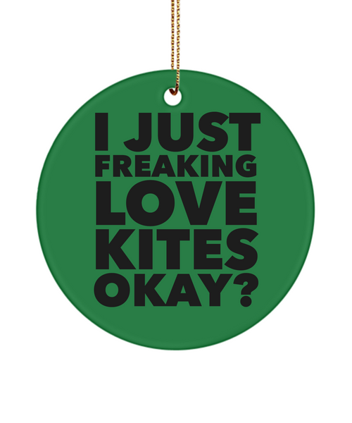 Kite Collector I Just Freaking Love Kites Okay Ceramic Christmas Tree Ornament