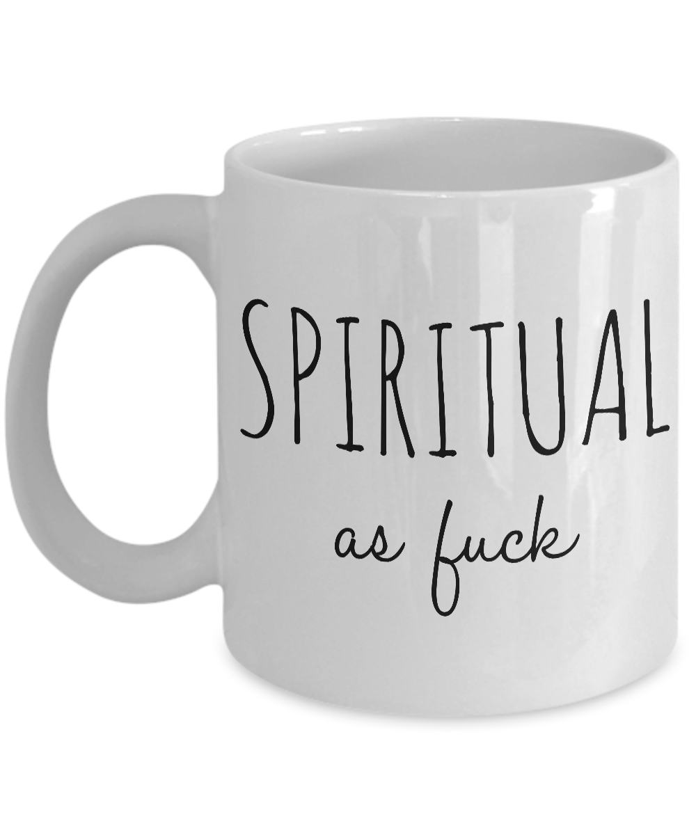 Spiritual As Fuck Mug Funny Ceramic Coffee Cup-Cute But Rude