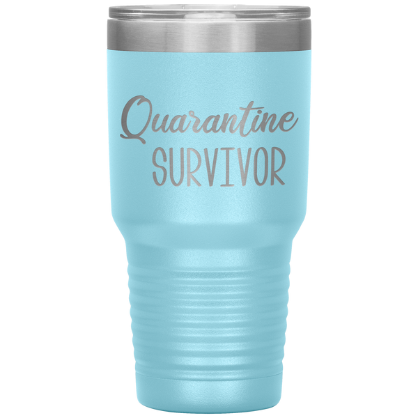 Quarantine Survivor Tumbler Funny 2020 Gifts Insulated Hot Cold Travel Coffee Cup BPA Free