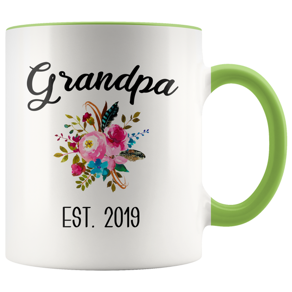 Grandpa to be Mug Gifts for New Grandpas Est 2019 Pregnancy Announcement for Grandparents Reveal to Grandparents