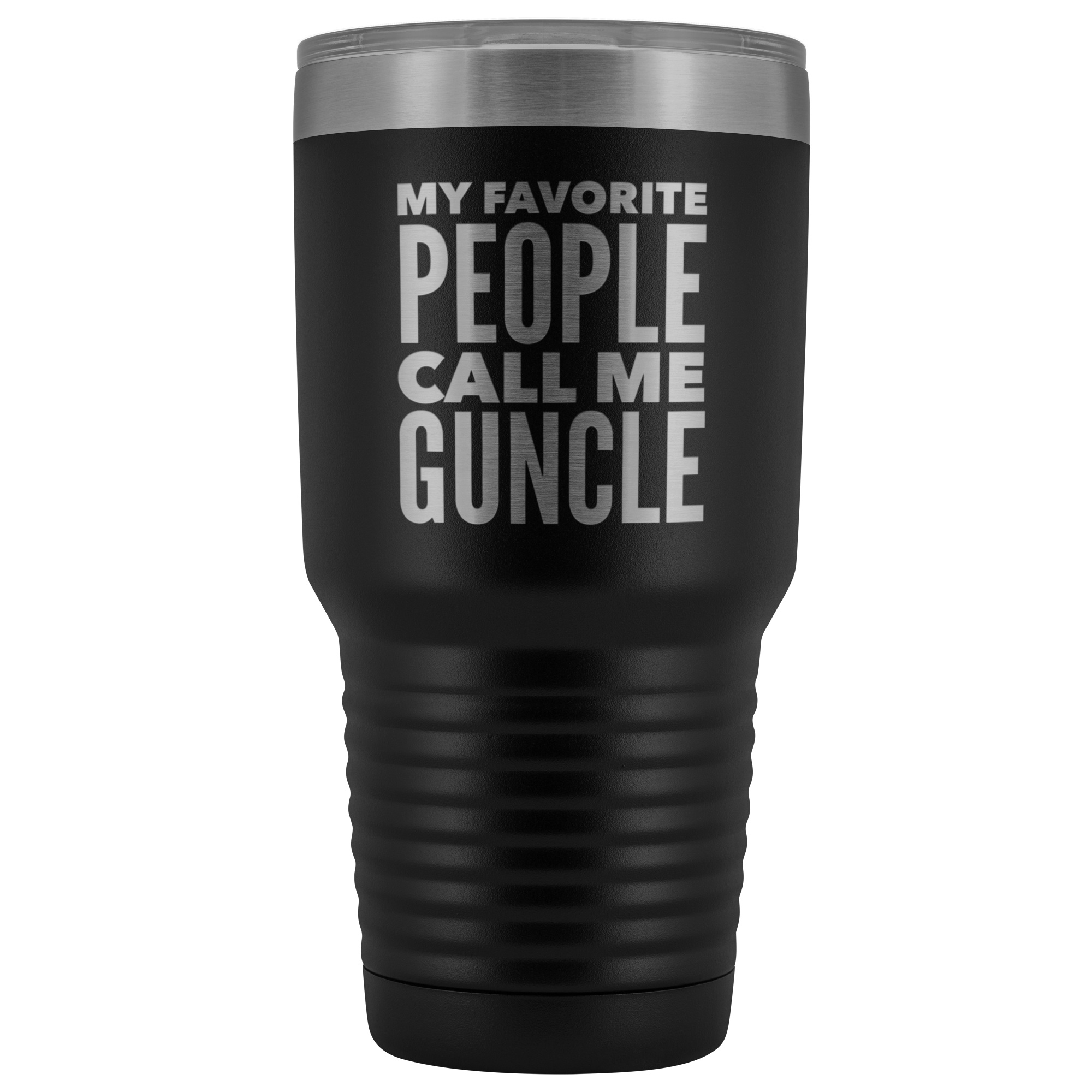 Guncle Gifts My Favorite People Call Me Guncle Tumbler Funny Metal Mug Double Wall Insulated Hot Cold Travel Cup 30oz BPA Free
