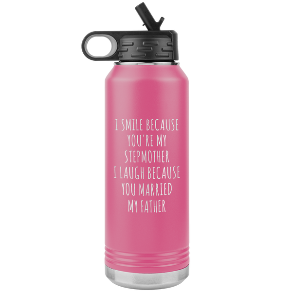 Funny Stepmom Mother's Day Gift Step Mom Water Bottle Insulated Tumbler 32oz BPA Free