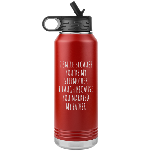 Funny Stepmom Mother's Day Gift Step Mom Water Bottle Insulated Tumbler 32oz BPA Free