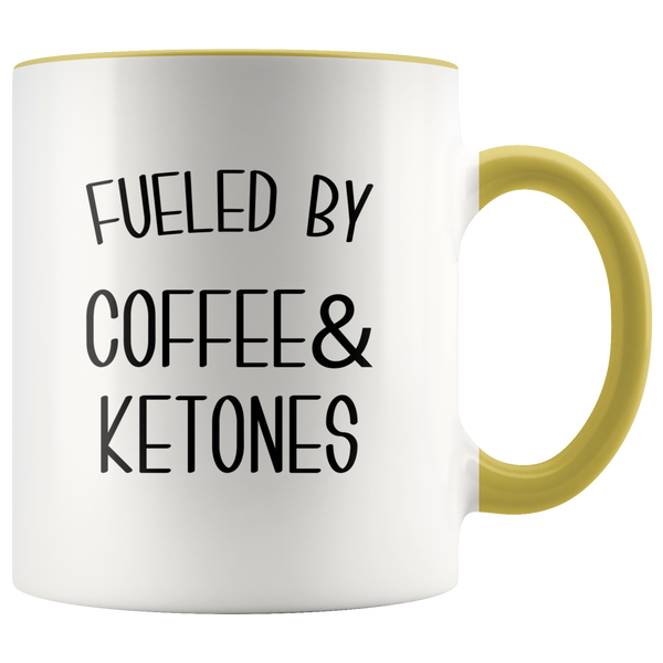 Fueled By Coffee and Ketones Mug Keto Cup Funny Weight Loss Humor Gift