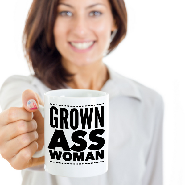 Grown Ass Woman Mug 11 oz. Ceramic Coffee Cup-Cute But Rude