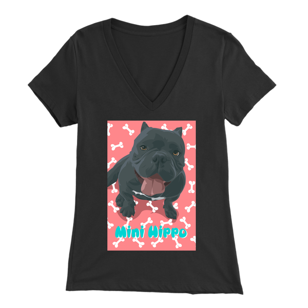 Mini Hippo T-Shirt Women's V-Neck