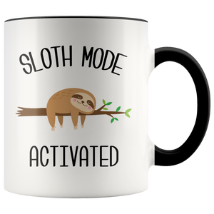 Sloth Mode Activated Mug Cute Sloths Lover Gift Coffee Cup Introvert Gift