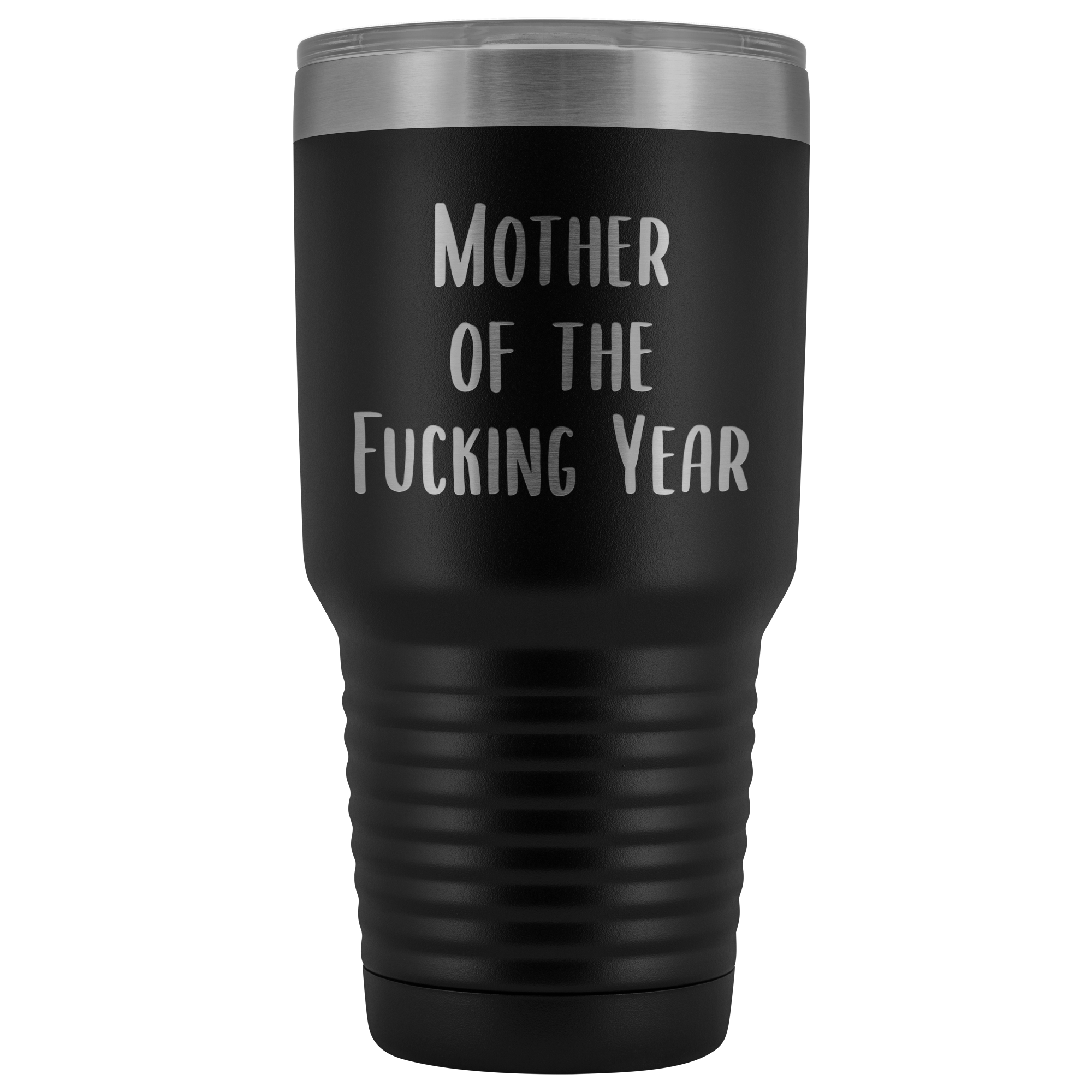 Funny Mother's Day Tumbler Mother of the Fucking Year Mug Mom Gifts Mature Swearing Metal Insulated Hot Cold Travel Coffee Cup 30oz BPA Free