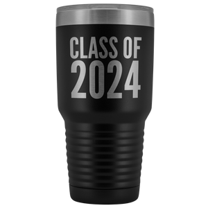 Class of 2024 Graduation Tumbler Gift for Graduate Metal Mug Insulated Hot Cold Travel Coffee Cup 30oz BPA Free