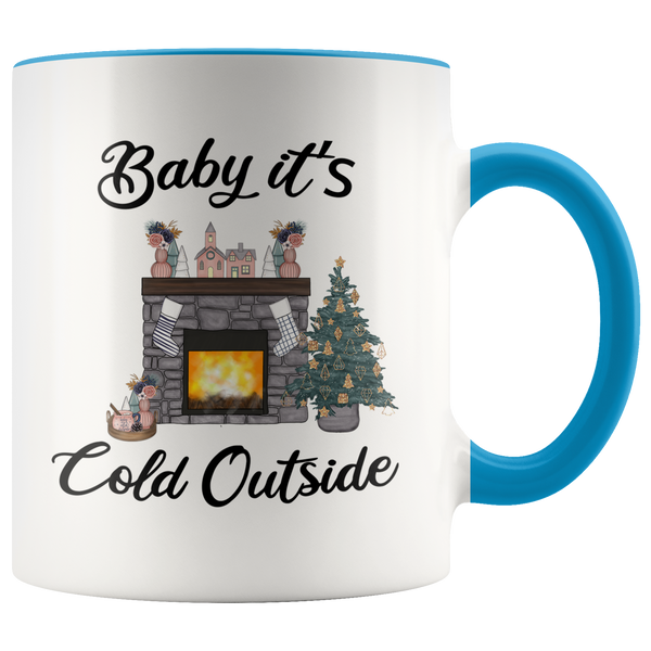 Baby it's Cold Outside Mug Christmas Gift Cute Winter Mugs with Sayings Gift for Grandma for Girlfriend Coffee Cup Stocking Stuffer