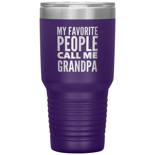 Gifts for Grandpa My Favorite People Call Me Grandpa Tumbler Grandpa Mug Insulated Hot Cold Travel Grandpa Coffee Cup 30oz BPA Free