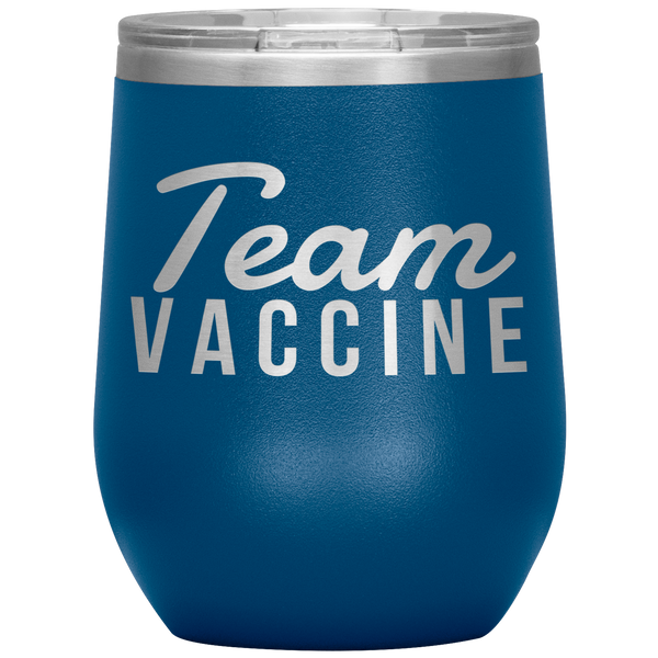 Funny Nurse Tumbler Team Vaccine Stemless Insulated Travel Wine Cup BPA Free 12oz