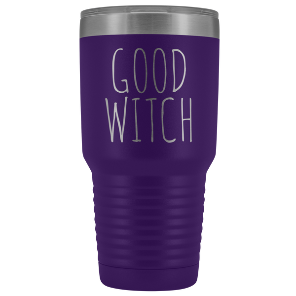 Good Witch Tumbler Funny Fall Halloween Gifts for Friends Metal Mug Insulated Hot Cold Travel Coffee Cup 30oz BPA Free