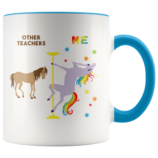 Funny Teacher Gift Teacher Mug Best Teacher Ever Birthday Coffee Cup Pole Dancing Unicorn Mugs
