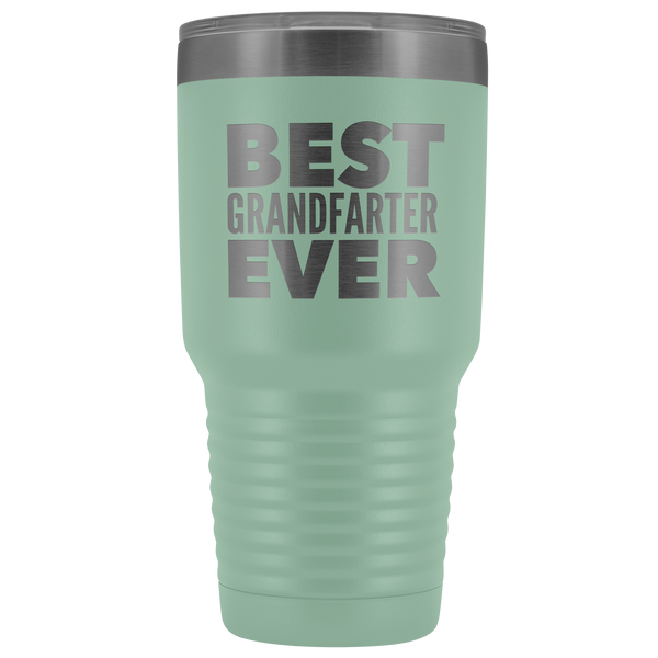 Best Grandfarter Ever Tumbler Funny Metal Mug for Grandpa Double Wall Insulated Hot Cold Travel Cup 30oz BPA Free