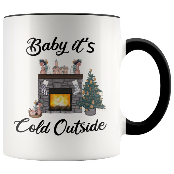 Baby it's Cold Outside Mug Christmas Gift Cute Winter Mugs with Sayings Gift for Grandma for Girlfriend Coffee Cup Stocking Stuffer