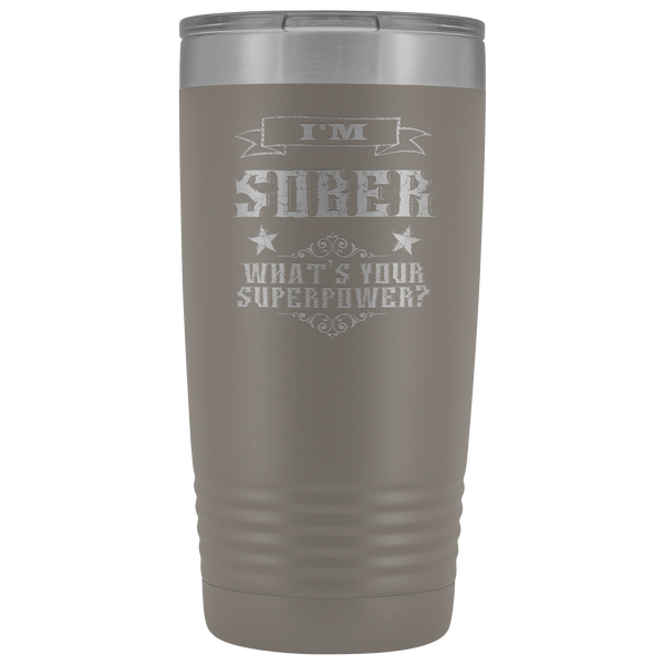 Sobriety Gift for Him for Her Sponsor Mug Sober Anniversary I'm Sober Tumbler Insulated Travel Coffee Cup 20oz BPA Free