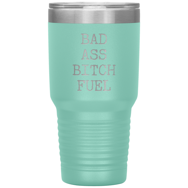 Badass Gift Bitchy Sayings Boss Mug for Women Badass Bitch Fuel Tumbler Travel Coffee Cup 30oz BPA Free
